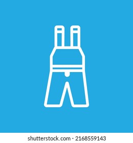 clothing icons white line on blue background