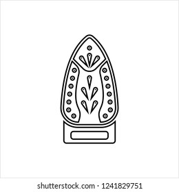 Clothing Iron Sole Plate Icon Vector Art Illustration