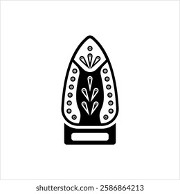 Clothing Iron Sole Plate Icon Vector Art Illustration