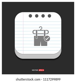 Clothing item on hanger icon - Free vector icon