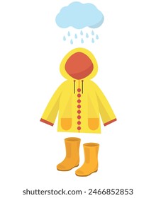 Clothing and items for autmn. Autmn season clothing vector ilklustration set