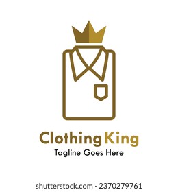 Clothing king design logo template illustration