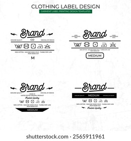 Clothing Label  design Templates Featuring Various style and Design Instructions