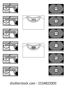 Clothing Label design vector. T-shirt back label print. svg