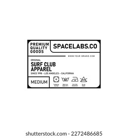 Clothing label tag template concept vector design tee