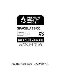 Clothing label tag template concept vector design detail