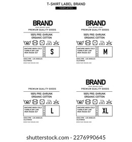 Clothing label tag template concept vector design textile