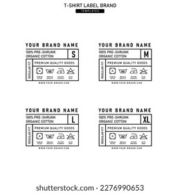 Clothing label tag template concept vector design minimalist 