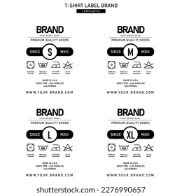 Plantilla de etiqueta de ropa concepto de diseño vectorial