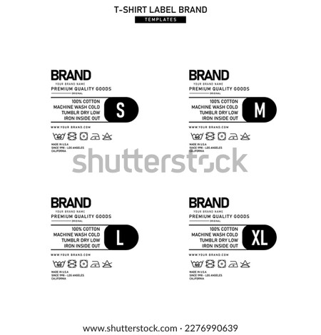Clothing label tag template concept vector design simple