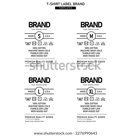 Clothing label tag template concept vector design product