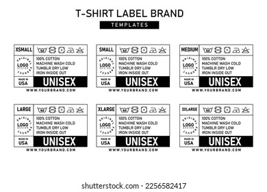 Clothing label tag unisex concept vector design