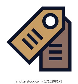 Clothing Labels. Simple Vector Color Icon.