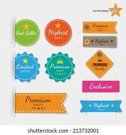 Clothing labels. Vector. 