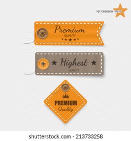 Clothing labels. Vector. 