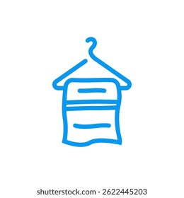 Vestuário serviço de lavanderia vetor logotipo design