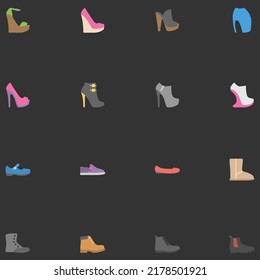 Clothing line icon set. Dress, polo t-shirt, jeans, winter coat, jacket pants, skirt minimal vector illustrations. Simple outline signs for fashion application. vector illustration design