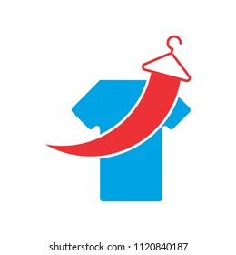 clothing logo. clothes icon. fashion symbol. vectro eps 08.