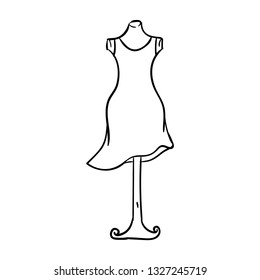 clothing mannequin doodle icon vector drawing