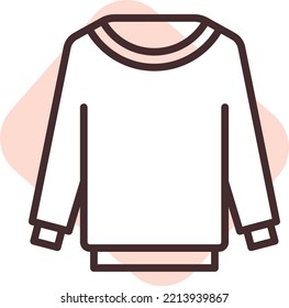 Clothing men blouse, illustration, vector on white background.