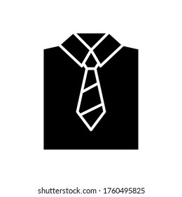 Clothing, men, shirt, tie icon glyph style vector eps 10