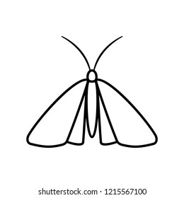 Clothing Moth Outline Icon. Clipart Image Isolated On White Background