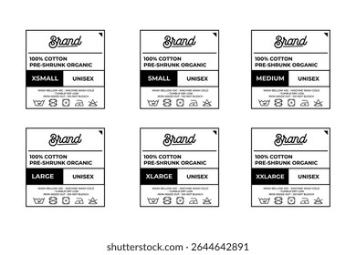 Clothing neck label printed tag concept vector design	