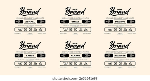 Clothing neck label tag concept vector design	