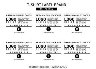 Clothing neck label tag templates concept vector design