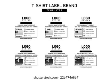 Clothing neck label template tag concept vector design