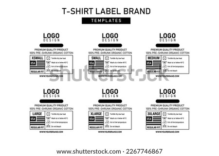 Clothing neck label template tag concept vector design