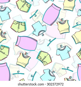 Clothing pattern of fashion Blend effect. 