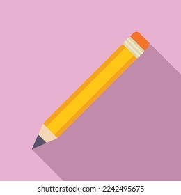 Clothing pencil icon flat vector. Repair tailor. Dress cleaning