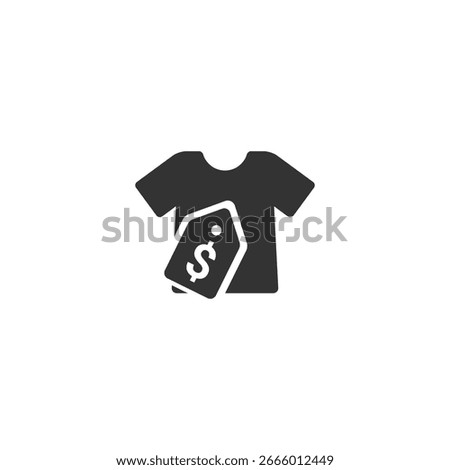 clothing prices icon or clothing prices symbol vector isolated. Best clothing prices icon for apps, websites, or about product fashion design.