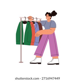 Comprobar ilustración de concepto de personaje de Vector plano. 