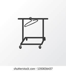 Clothing rack icon symbol. Premium quality isolated hanger element in trendy style.