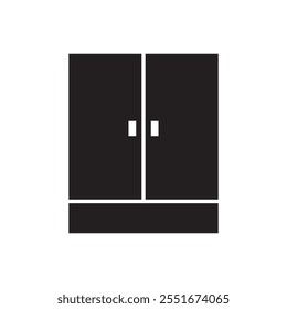Clothing racks silhouette vector design, wardrobe icon, clothing store part, storage vector design illustration. 