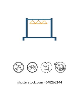 Clothing Rail with Hangers Icon