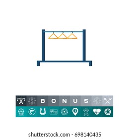 Clothing Rail with Hangers Icon