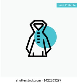 Clothing, Rain, Rainy turquoise highlight circle point Vector icon