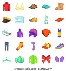 Clothing repair icons set. Cartoon set of 25 clothing repair vector icons for web isolated on white background