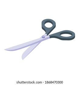 Clothing repair scissors icon. Isometric of clothing repair scissors vector icon for web design isolated on white background