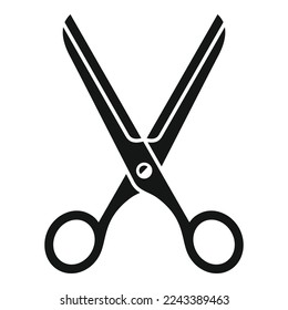 Clothing repair scissors icon simple vector. Tailor machine. Sew thread