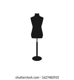 Clothing, ressmaker model vector icon