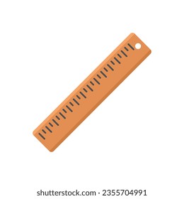 Clothing ruler icon flat vector. Tailor machine. Cleaning cloth isolated