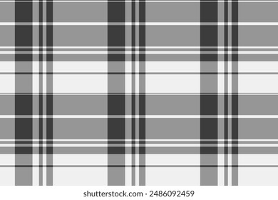 Clothing seamless check tartan, scrapbook plaid background pattern. Lady vector fabric texture textile in vintage gray and white colors palette.