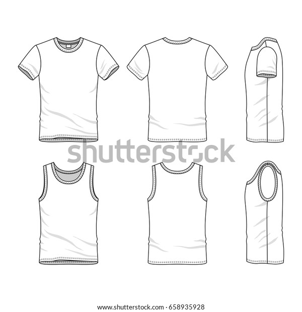 Clothing Set Blank Vector Templates White Stock Vector (Royalty Free ...