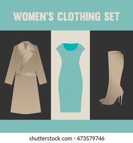 Clothing set. Vector illustration