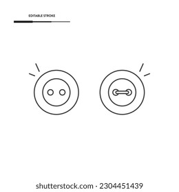 Clothing Sewing Button Icon Vector Design.