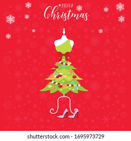 Clothing in the  shape  of  Christmas tree 